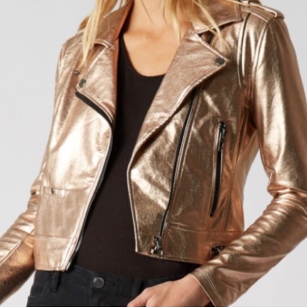 Blank NYC jacket rose gold large NWOT